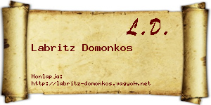 Labritz Domonkos névjegykártya